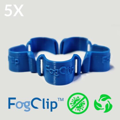 Kit de 5 FogClip anti-buée pour masque anti-bactérien (bleu)