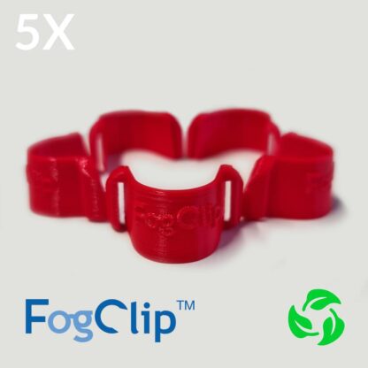 Kit de 5 FogClip anti-buée pour masque (rouge)